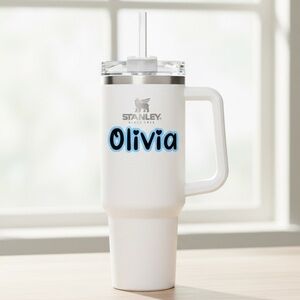 Custom Name Tumbler Sticker – Waterproof Vinyl Decal – Handmade